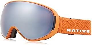 Native Eyewear Sierra Drop Zone Ski-Goggles, Snow Turned Silver Mirror