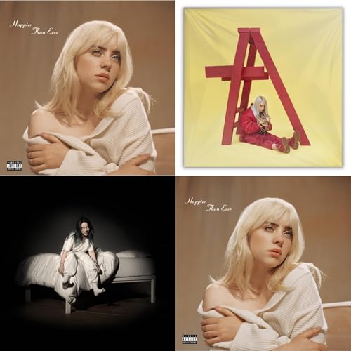 OG Happier Than Ever (X) (2LP) & Happier Than Ever (2LP/Recycled Vinyl/Rainbow Foil Jacket) (Rsd) & Billie Eilish - Dont Smile At Me (Black LP Vinyl) & When We All Fall Asleep, Where Do We Go? (Pale Yellow LP Vinyl)