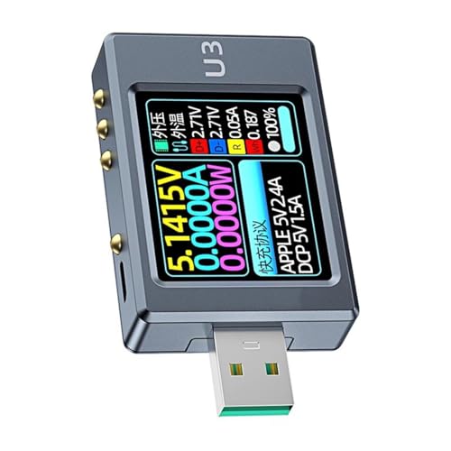 Compteur de courant PD3.0 précis, testeur tension USB haute résolution