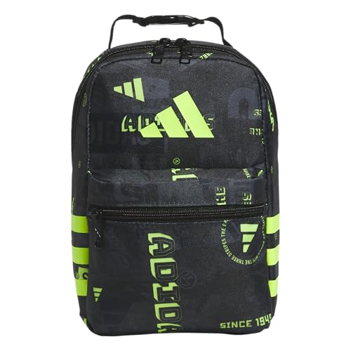 adidas Unisex-Adult Santiago 3 Lunch Bag, Black/Black/Lemon, One Size
