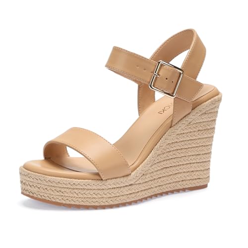 Image of VICKI.VICKI Women's Platform Sandals Wedge Ankle Strap Open Toe Sandals