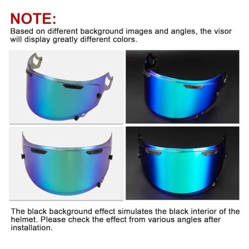 Image of PSLER Shatterproof Helmet Visor for Regent-X Corsair-X QuantumX,Color Green | Impact-Resistant ,UV400 Protection, Motorcycle Tinted Face Shield Replacement for Regent X Corsair-X Quantum-X Signet-X
