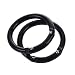 SODIAL(R) Camping Spring Clip Aluminum Round Portable Mini Carabiner Hook Black 2 Pcs