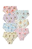 MONICA + ANDY Disney Girls Underwear, 7 Pack, Size 2-3T, Disney Princess Characters, 100% Organic Toddler Clothes for Girls, Sustainable Super Soft Fabric, Sizes for Toddler and Kids