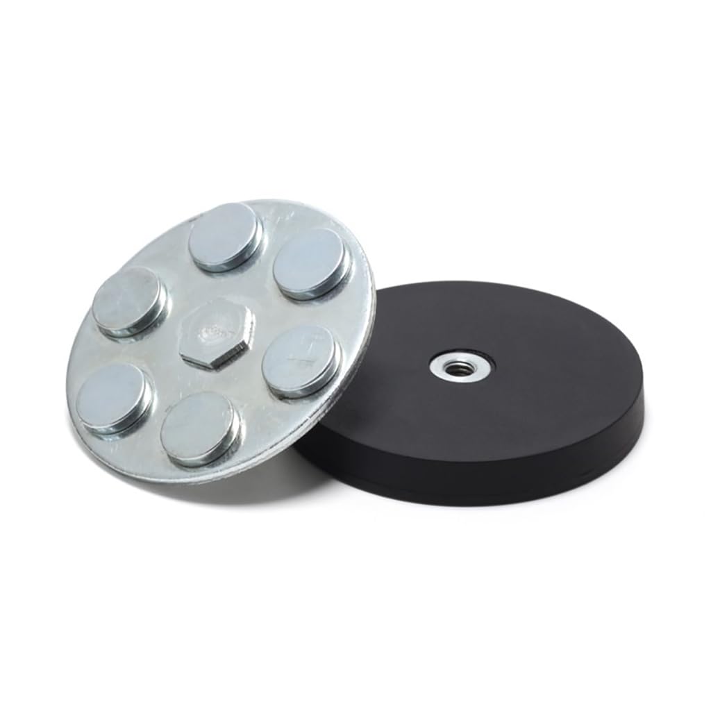 D36mm Mini mocny magnetyczny uchwyt magnetyczny okrągła gumowa podstawa 1/4 M4 M5 M6 do kamer smartfonów do uchwytów oświetleniowych LED (1/4-20, płaski otwór na śrubę)