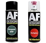 Autolack Spraydose Set für Peugeot Farbcode: ERP Vert Roland Garros Metallic
