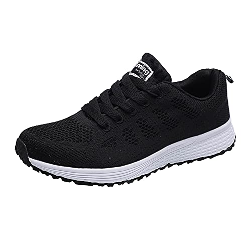 Chaussure Blanche Femme De Sport Running Sneakers Plates Love Confort Respirantes LéGèRes Chaussures à Lacets
