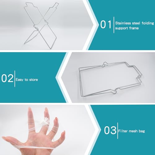 Colador para Fregadero de Cocina Plegable con 100 Bolsas Filtro miniatura 3