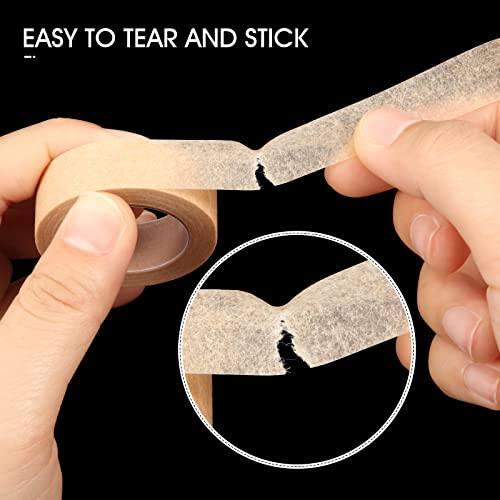 9 Rolls Beige Tape Flexible Skin Tape Breathable Nose Tape Self Adhesive Gauze Tape For Wound Injuries Swelling Sports, 0.5 Inch X 10 Yards (9 Rolls) #TOP3
