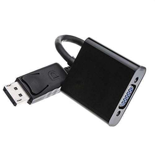 DisplayPort to VGA Adapter Cable, DisplayPort Male to HD15 Female, Only works from DisplayPort to VGA, 6 inch