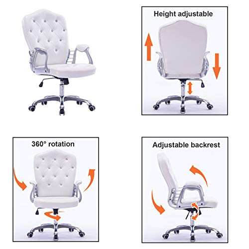 Chaise de bureau mal de dos réglable avec soutien lombaire et cuir