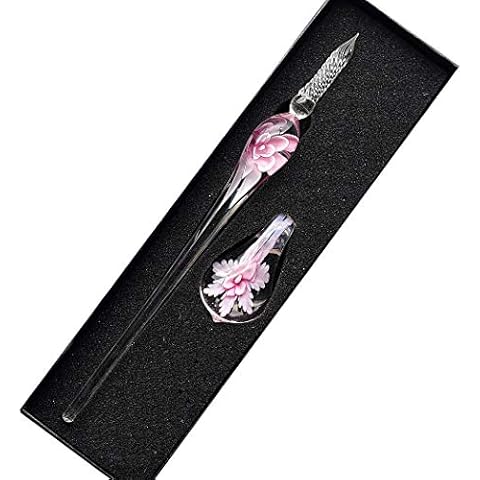 SIPLIV Crystal Glass Intarsia Dip Pen Fountain Pen Kit Cover