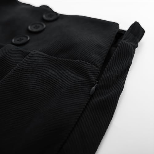 Image of Belle Poque Corduroy Skirt for Women A-Line Flared Swing Skirt Midi High Waist Skirts