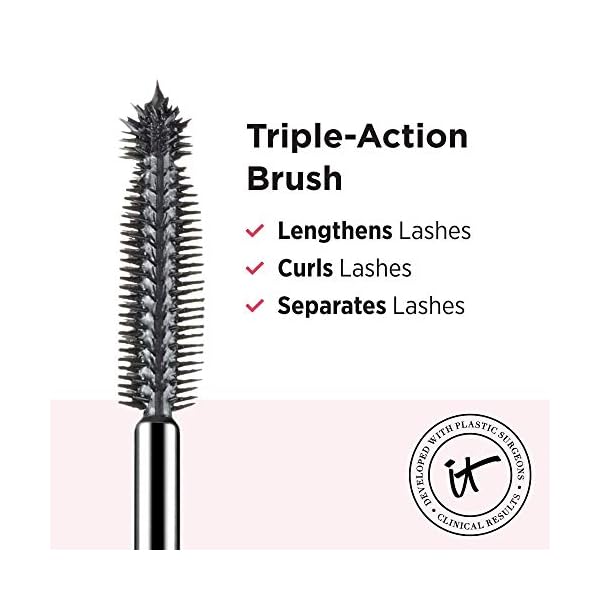 IT-Cosmetics-Hello-Lashes-5-in-1-Mascara-Black-Volumizing-Mascara-Lash-Primer-Lash-Serum-Lash-Tint-Lash-Curler-Lengthens-Separates-Lashes-With-Collagen-Biotin-Peptides-033-fl-oz IT Cosmetics Hello Lashes 5-in-1 Mascara, Black - Volumizing Mascara, Lash Primer, Lash Serum, Lash Tint & Lash Curler - Lengthens & Separates Lashes - With Collagen, Biotin & Peptides - 0.33 fl oz