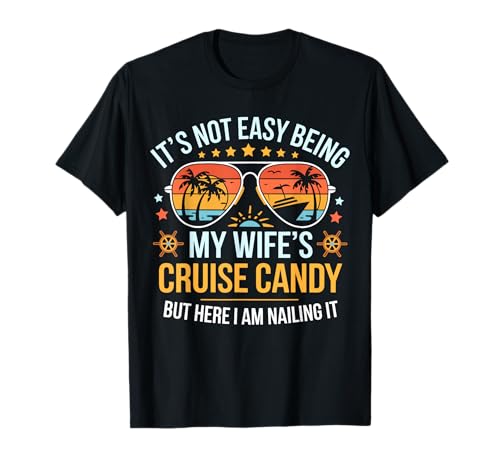 Matching Couples Cruise Men Candy Husband and Wife Cruise T-Shirt