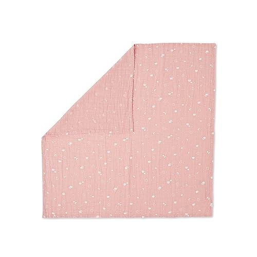 MORI Muslin Swaddle Cloth Blush Cotton 110x110cm Breathable Lightweight Pre-Washed for Infants Durable Comfortable Unisex Receiving Blanket Ideal for Swaddling or Nursing - Image 2