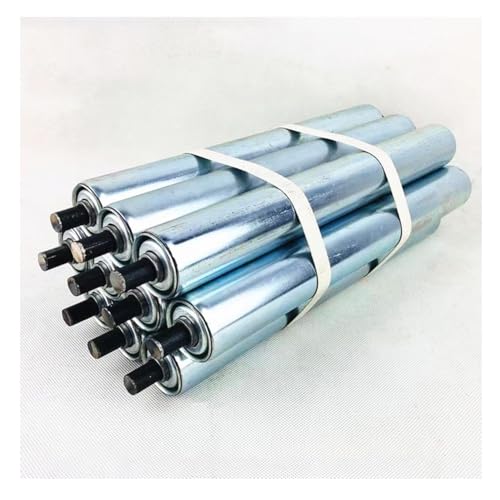 10 Pcs Factory Conveyor Belt Rollers, Heavy Duty Industrial Transfer Replacement Rollers for Seamless Material Handling(Silver-25mm,500mm)