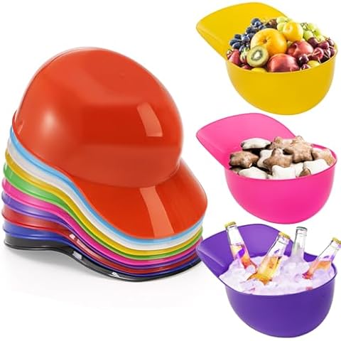 Fasmov 10 Pack Baseball Helmet Snack Bowls Cover