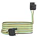 ABN Trailer Wire Extension, 10ft, 4-Way 4-Pin Plug Flat 20 Gauge - Hitch Light Trailer Wiring Harness Extender