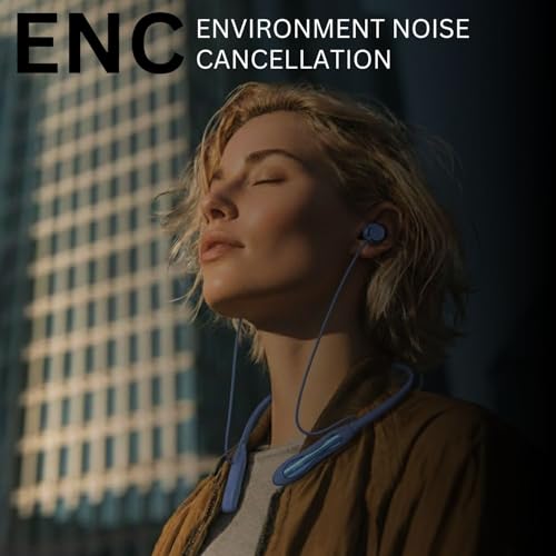 Image of inear 2026 Launch DJ-M10 Wireless Neckband, 50H Battery, Dual Pairing, Type-C Fast Charge, HD Sound with Deep Bass,Voice Changer, Magnetic Earbuds, Bluetooth Wireless in-Ear Earphones with Mic | Blue