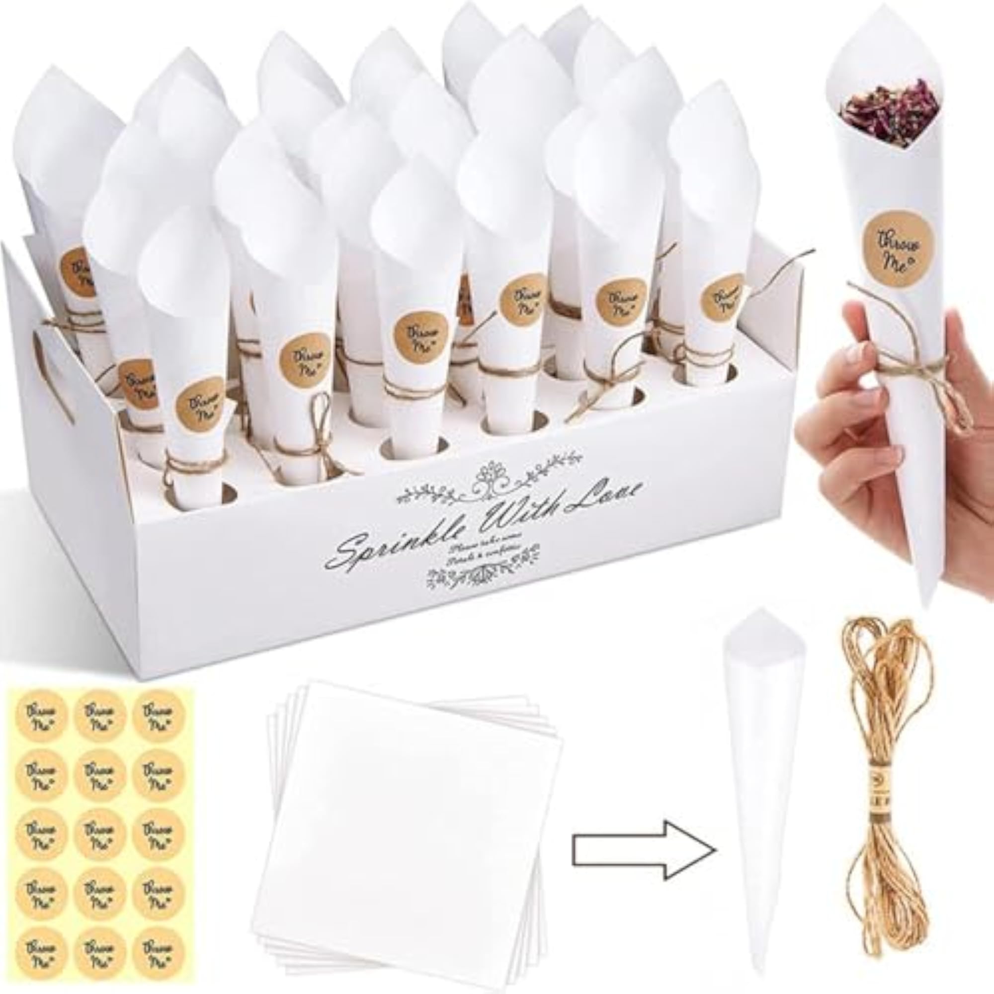 Confetti Cone Tray Kit for Wedding Decoration Gift Party Birthday