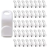 QWDLID 40 Pieces Clothes Hanger Connector Hook Cascading Clothes Hooks Multi-Layer Organizer Heavy Duty Hanging Clips for Cabinets, Clothes Storage, Coat, Bag, Belts