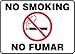 Accuform SBMSMK948MVP Plastic Spanish Bilingual Sign, NO Smoking/NO FUMAR