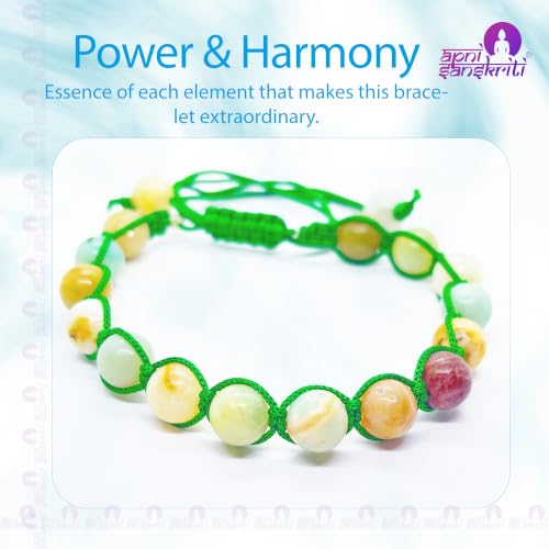 Image of Apnisanskriti Premium Lab Certified Round Crystal Gem Stone Beads Bracelet (8mm, AAA Quality, Free Size)