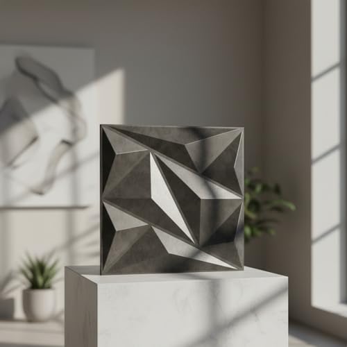 Image of Kayra Decor 3D PVC Wall Panel Alps Design Nexa Gray Color 19.7 inch x 19.7 inch (Pack of 40) - Covers 107.80 Sq. Ft.