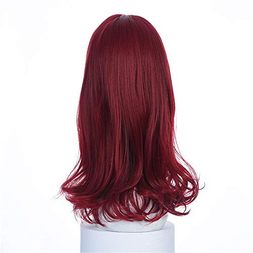 Perruque cheveux longs bouclés rouge pour look de soirée