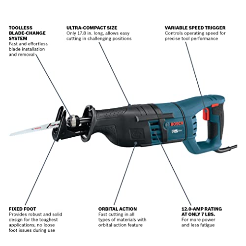 BOSCH RS325 12 Amp Reciprocating Saw
