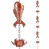 shumi Koi Lotus Copper Rain Chain