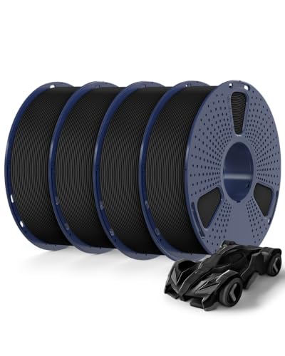 SUNLU 4KG Rapid PETG 3D Filament 1.75mm, High Speed 30-600mm/s, Black*4