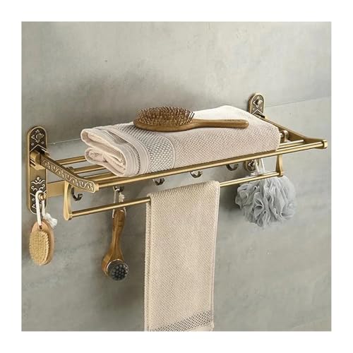Porte-serviettes de bain pliable contre le désordre mural - 4
