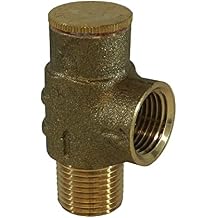 Merrill PRVNL50100 1/2" Lead-Free Brass Pressure Relief Valve, 100 PSI Adjustable Safety Valve for Cold Water Well, Pump & Plumbing Systems, 1/2" MNPT x 1/2" FNPT No-Lead Water System Protection Valve