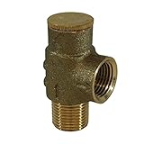 Merrill PRVNL50100 1/2' Lead-Free Brass Pressure Relief Valve, 100 PSI Adjustable Safety Valve for Cold Water Well, Pump & Plumbing Systems, 1/2' MNPT x 1/2' FNPT No-Lead Water System Protection Valve