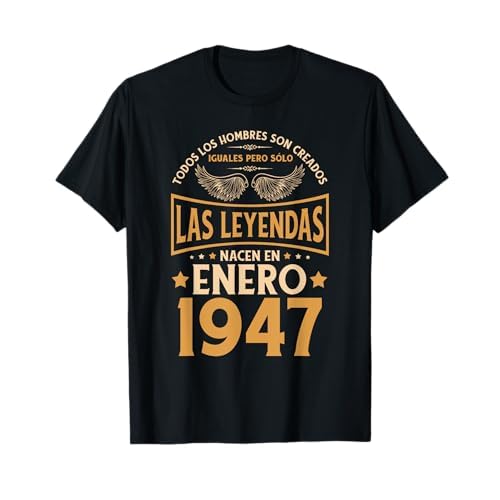 Cumpleaños Hombre Regalos Las Leyendas Enero 1947 Camiseta