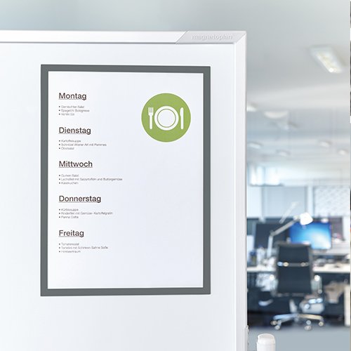 magnetoplan1130301 Magnetofix Magnetic Frame A4 Grey Pack of 5