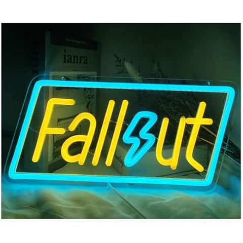 Fallouts Neon Sign, Fallouts Merchandise, Fallouts LED Light Signs for Wall Decor, Gaming Room Men Cave Bedroom, Birthday Game Party Decorations, Adjustable Lighting Fallouts Lights Cover