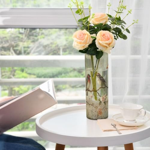 Vase transparent oiseaux branches décoration maison ferme moderne - 7
