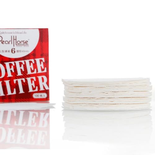 コーヒーペーパーフィルター 濾紙、モカ用交換用丸型濾紙、60mm丸型 コーヒーフィルター、ほとんどのコーヒーメーカーと互換性のある100個のコーヒーフィルターパックスクリーン