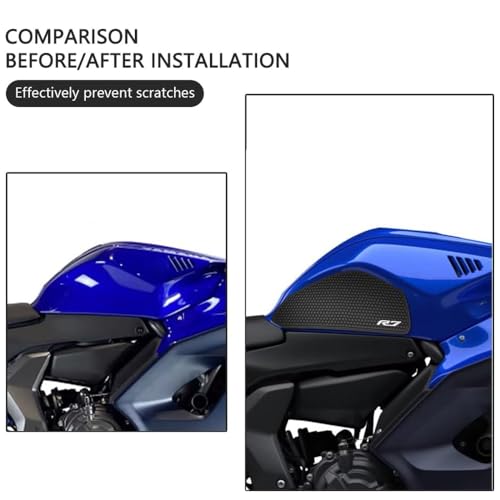 Image of for YZF R7 YZF r7 2025 2024 2023 2022 2021 Accessories Fuel Tank Pads Protect Motorcycle Fuel Tank Stickers Fuel Tank Protection Pads Knee Anti-Slip Pads Fuel Tank Grips Tank Pads(Blue)