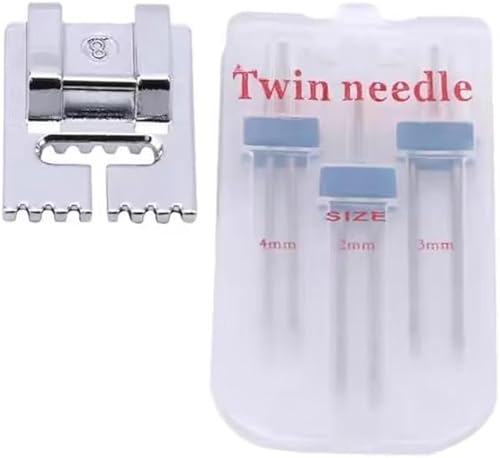 Wyjuan 1Set Twin Stretch Machine Needle For Brother, Janome, And Domestic Sewing Machines - Double Needles And Pins