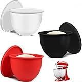 Standmixer-Silikoneinlagen, kompatibel mit 5 Quart Mixern, 3 Einlagen mit Deckel für Standmixer (rot)