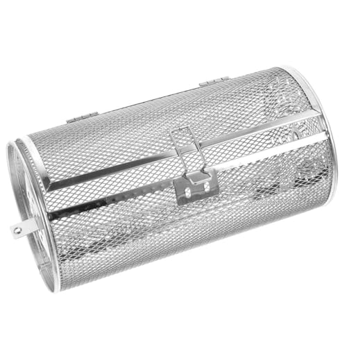 TOYZFRIENDY Cesta Parrilla Acero Inoxidable Rotatoria para Asados y Verduras Rejilla Horno con Cierre Seguro Accesorios Barbacoa Versátiles para Horno y Aire Fryer