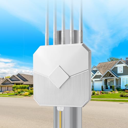 Image of 2026 AX3000 Outdoor WiFi 6 Extender, Long Range Outdoor WiFi Extender Signal Booster, IP67 Weatherproof Outdoor Wireless Access Point with PoE, Gigabit Ports for Garage, Farm, Yard, RV, Dock,Starlink