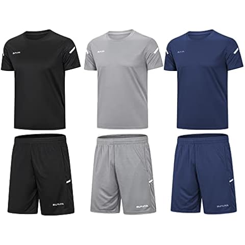 BUYJYA Lot de 3 shorts et T-shirts Cover