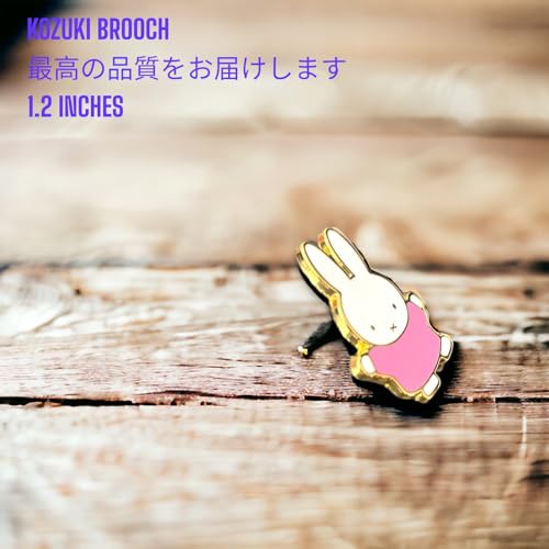 Image of Enamel Bunny Pin - Cute Rabbit Brooch for Women & Girls - Lapel Clip Animal Pins