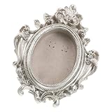 Ligero y resistente: fabricado en resina, este marco ovalado de estilo vintage ofrece una protección eficaz y un mantenimiento sencillo. es ideal como soporte para fotos, marco vintage o expositor de joyas