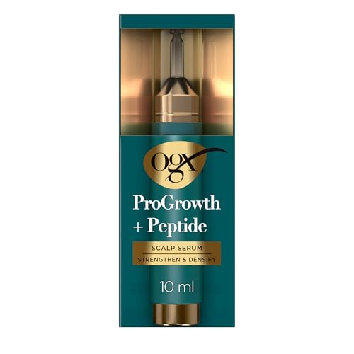 OGX ProGrowth + Peptide Sérum pour cuir chevelu - Renforce et épaissit les racines des cheveux - Hydrate pour un cuir chevelu sain - Favorise la croissance naturelle des cheveux - Réduit la perte de